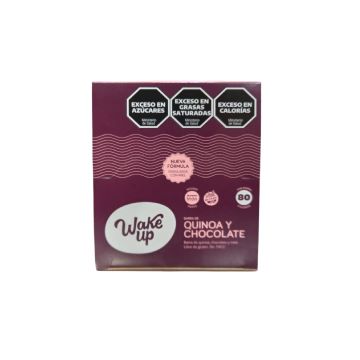 BARRA DE QUINOA Y CHOCO NEGRO 18U WAKE UP