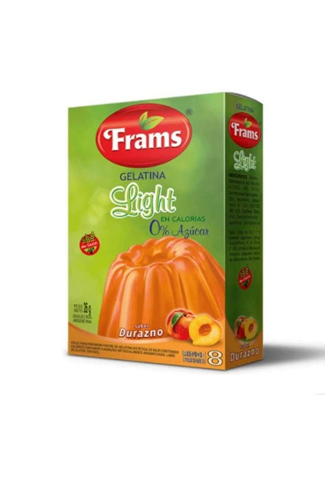 GELATINA LIGHT DURAZNO X26GR FRAMS