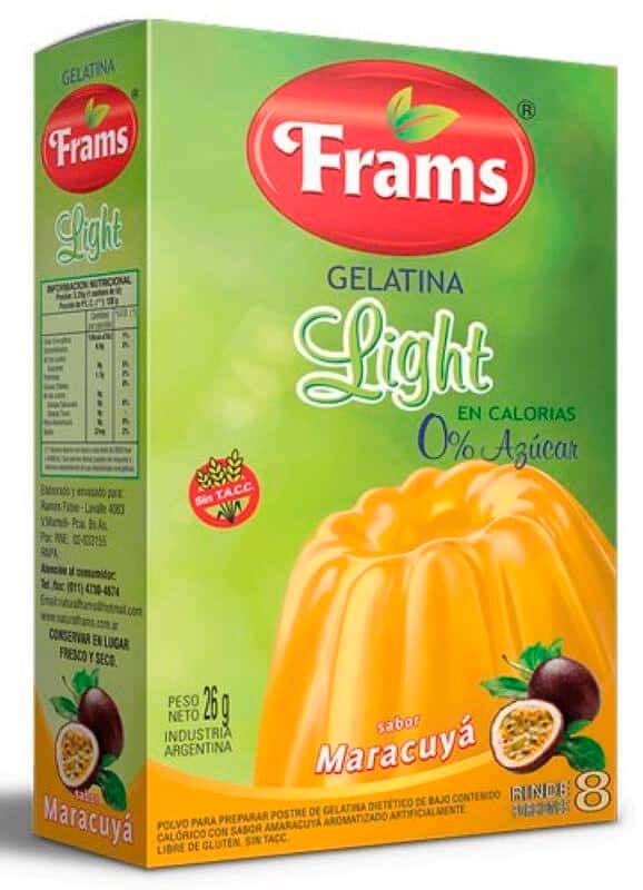 GELATINA LIGHT MARACUYA X26GR FRAMS