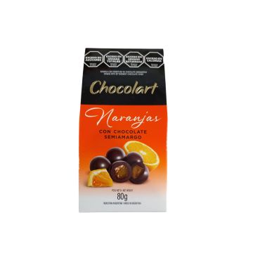 NARANJAS CHOCO SEMIAMARGO 80GR CHOCOLART