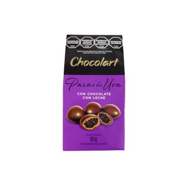PASAS DE UVA CHOCO LECHE 80GR CHOCOLART