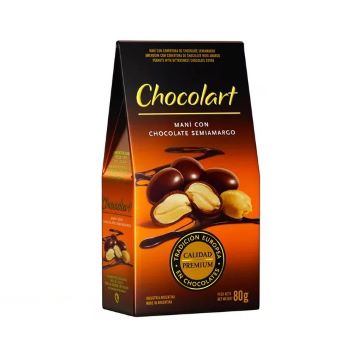 MANI CON CHOCO SEMIAMARGO 80GR CHOCOLART