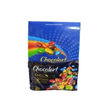 LENTEJAS CHOCOLATE CONFITADO MULTICOLOR 18U DISPLAY CHOCOLART