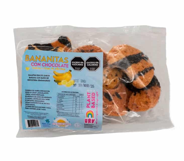 BANANITAS CON CHOCOLATE 170GR UN RINCON VEGANO
