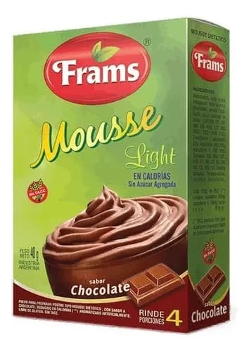 MOUSSE LIGHT CHOCOLATE X 40GR FRAMS