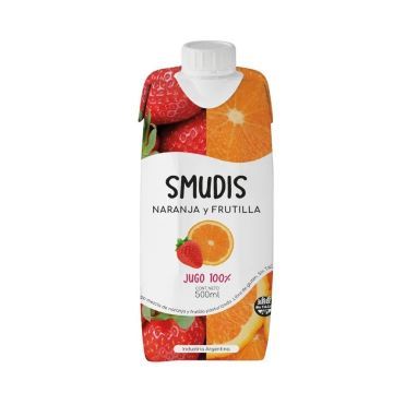 JUGO NARANJA FRUTILLA 500ML SMUDIS