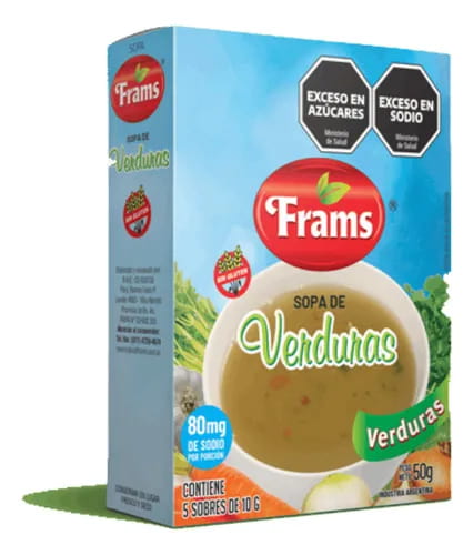 SOPA LIGHT VERDURAS S/SAL X 50GR FRAMS