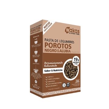 FIDEOS DE POROTO NEGRO, ALUBIA Y CHIA X250GR WAKAS