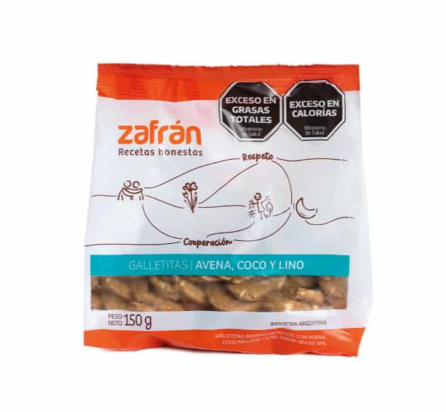 GALLETITAS AVENA.COCO Y LINO X 150G ZAFRAN