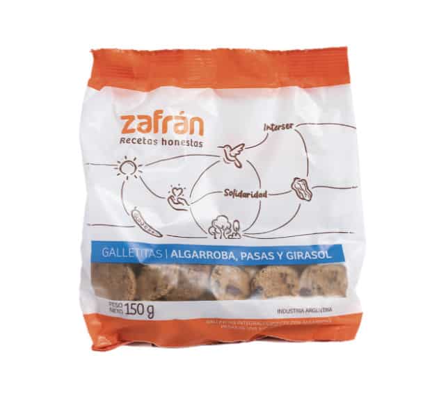 GALLETITAS ALGARROBA PASAS Y GIRASOL X150G ZAFRAN