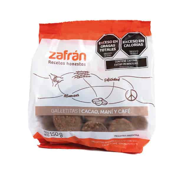 GALLETITAS CACAO. MANI Y CAFE X 150G ZAFRAN