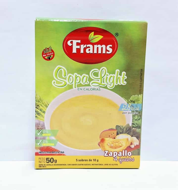 SOPA LIGHT ZAPALLO 4 QUESOS X 50GR FRAMS
