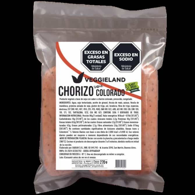 CHORIZO COLORADO 3 UNI VEGGIELAND