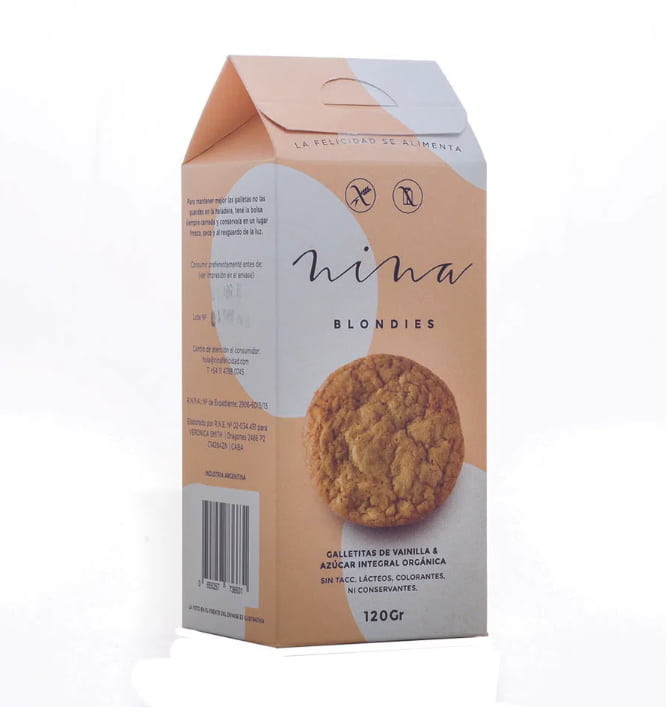 GALLETAS BLONDIES VAINILLA SUGAR FREE X120GR NINA