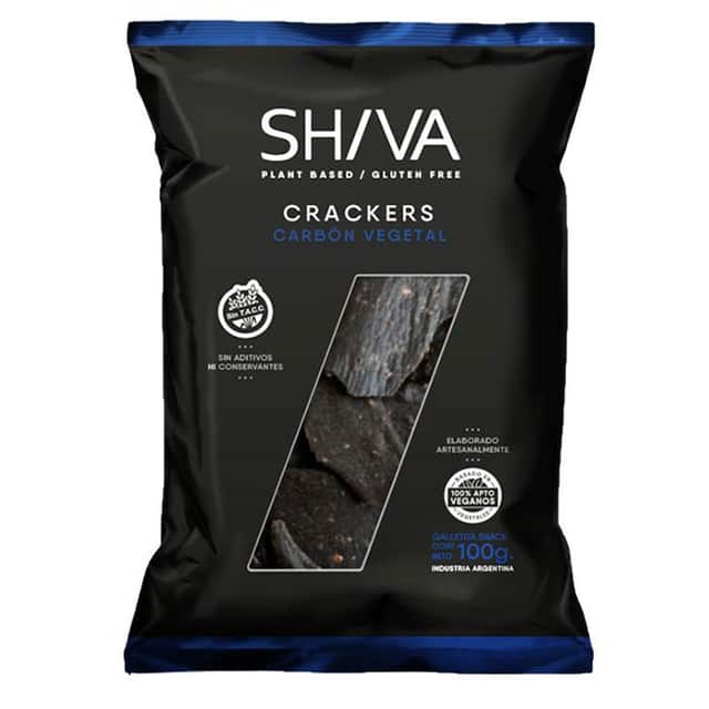 CRACKERS CARBON VEGETAL SIN TACC 100GR SHIVA