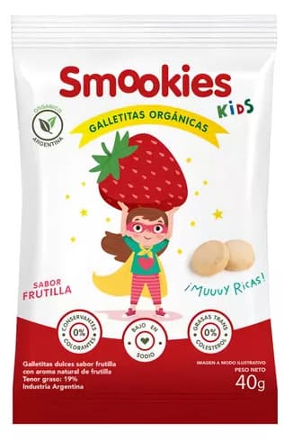 GALLETITAS ORGANICAS KIDS FRUTILLA 120GR SMOOKIES