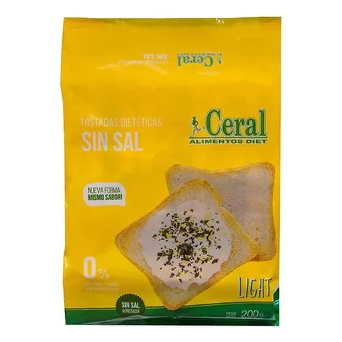TOSTADAS SIN SAL X200G CERAL