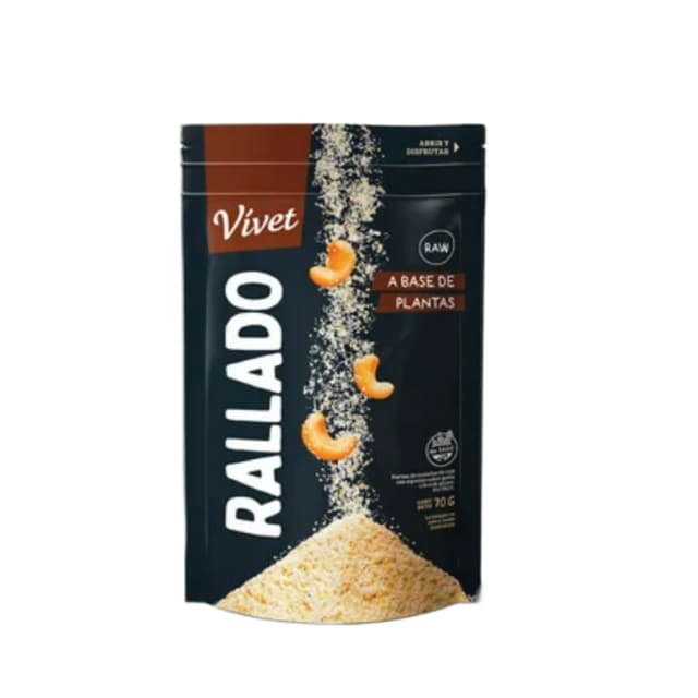 QUESO RALLADO RAW 70GR VIVET