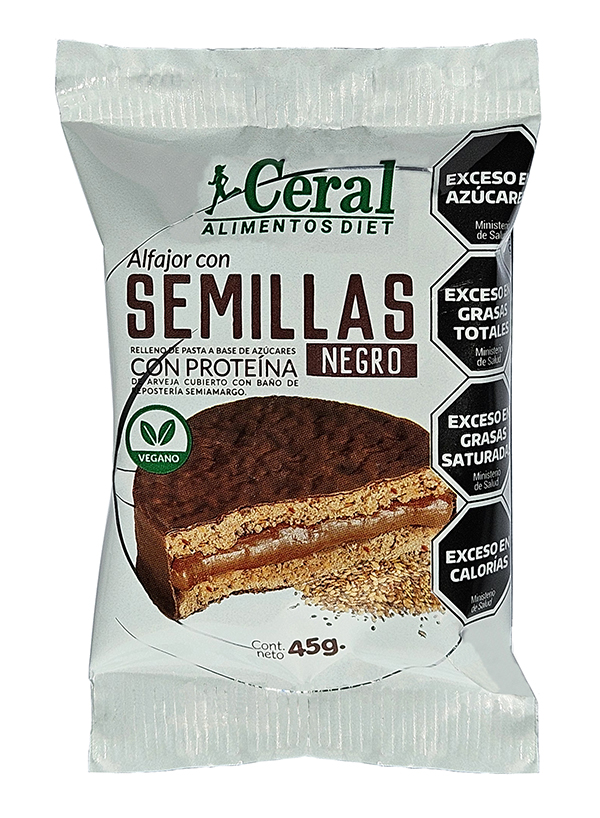 ALFAJOR CON SEMILLAS NEGRO 45G X16U CERAL