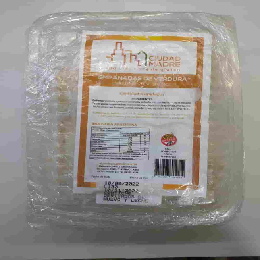 EMPANADAS DE VERDURAS X4 SIN TACC CIUDAD MADRE