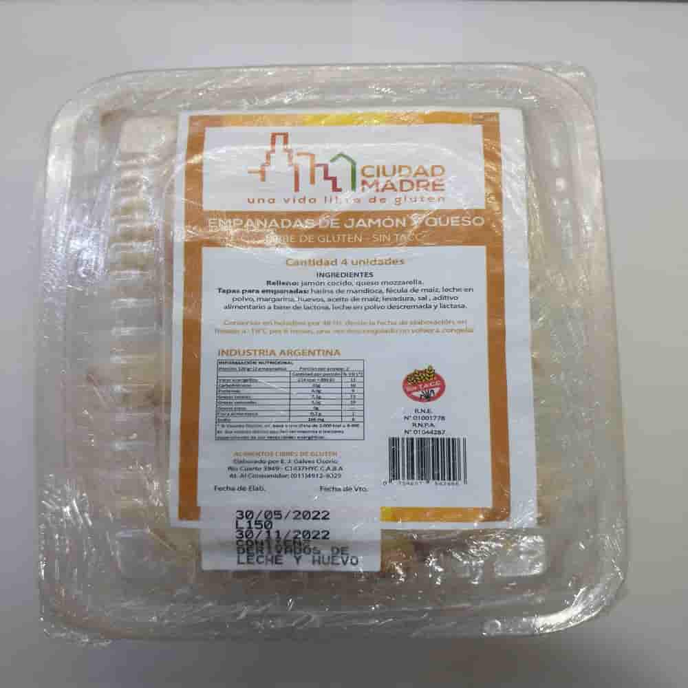 EMPANADAS DE JAMON X4 SIN TACC CIUDAD MADRE