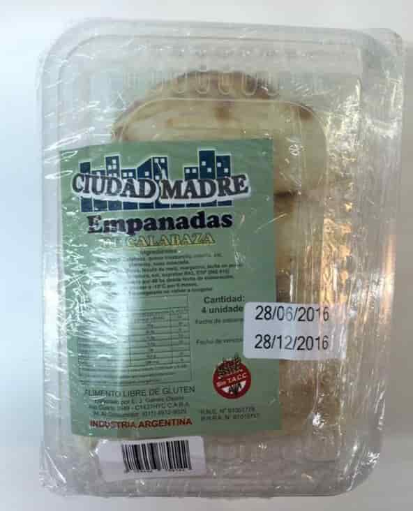EMPANADAS DE CALABAZA X4 SIN TACC CIUDAD MADRE
