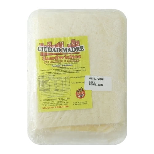 SANDWICHES DE MIGA X4 SIN TACC CIUDAD MADRE