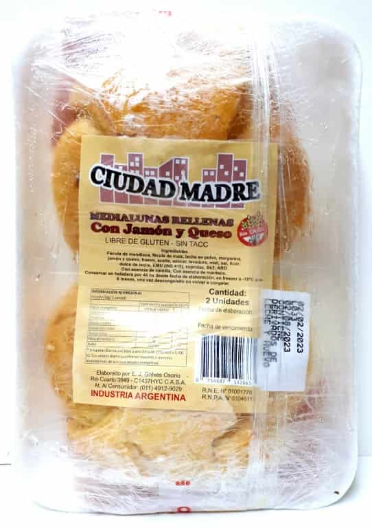 MEDIALUNAS CON JAMON SIN TACC CIUDAD MADRE