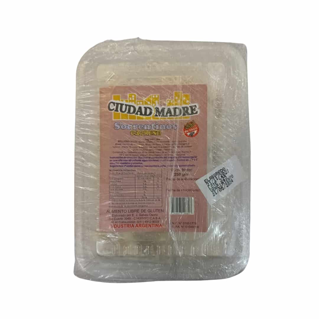 SORRENTINOS DE RICOTA 250GR SIN TACC CIUDAD MADRE