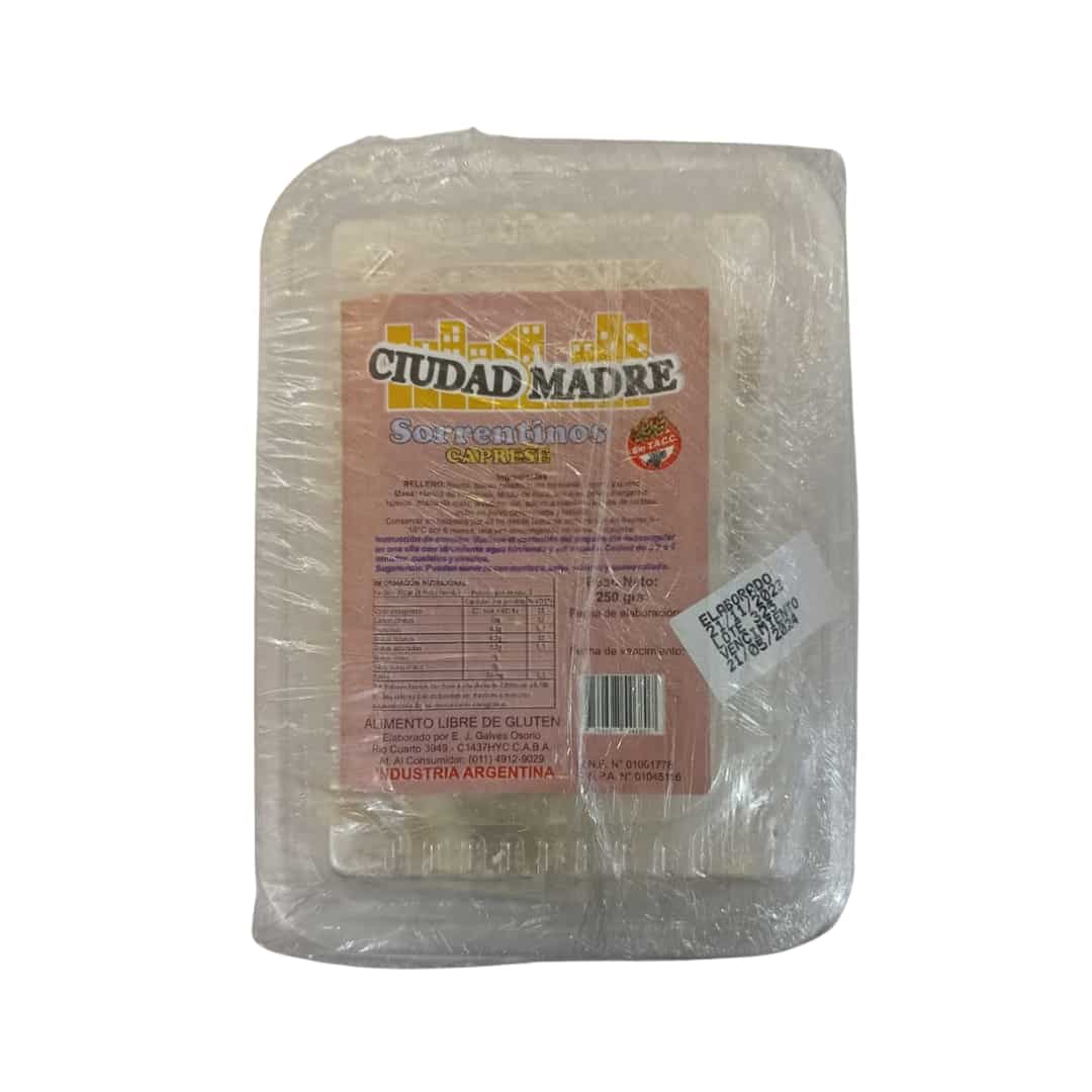 SORRENTINOS CAPRESE 250GR SIN TACC CIUDAD MADRE