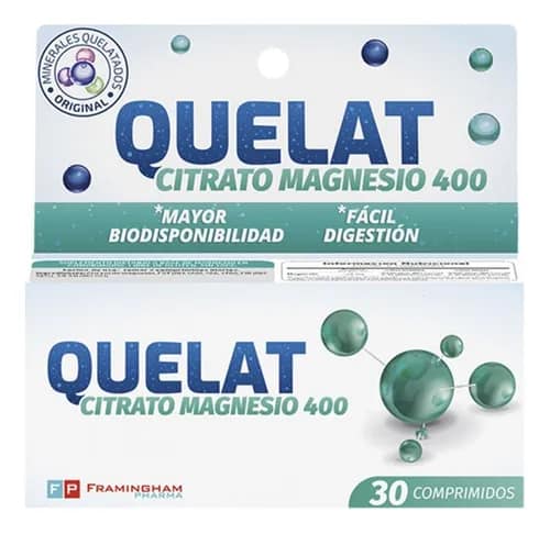 QUELAT CITRATO DE MAGNESIO 30COMP FRAMINGHAM