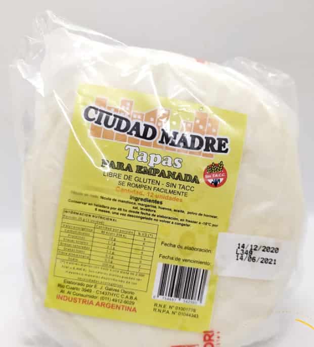 TARTA DE POLLO 500GR SIN TACC CIUDAD MADRE