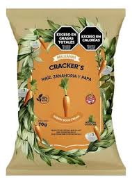 CRACKERS ZANAHORIA Y SOUR CREAM SIN TACC 70GR MAIXANAS