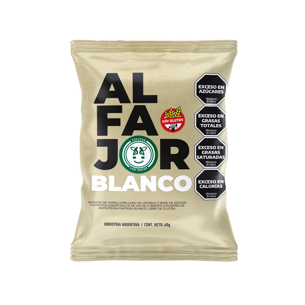 ALFAJOR CHOCOLATE BLANCO 12U FELICES LAS VACAS