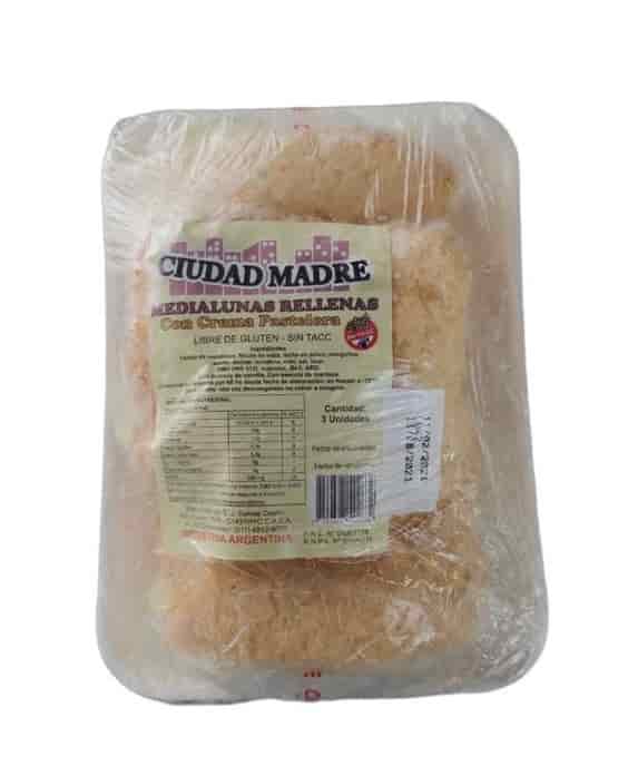 MEDIALUNAS CON CREMA PASTELERA SIN TACC CIUDAD MADRE