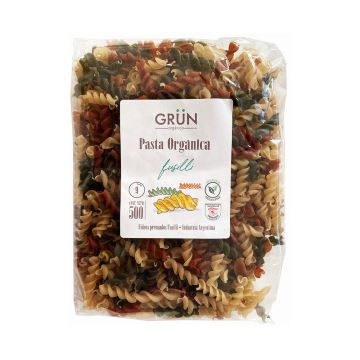 FIDEOS FUSILI TRICOLOR ORGANICO 500GR GRUN