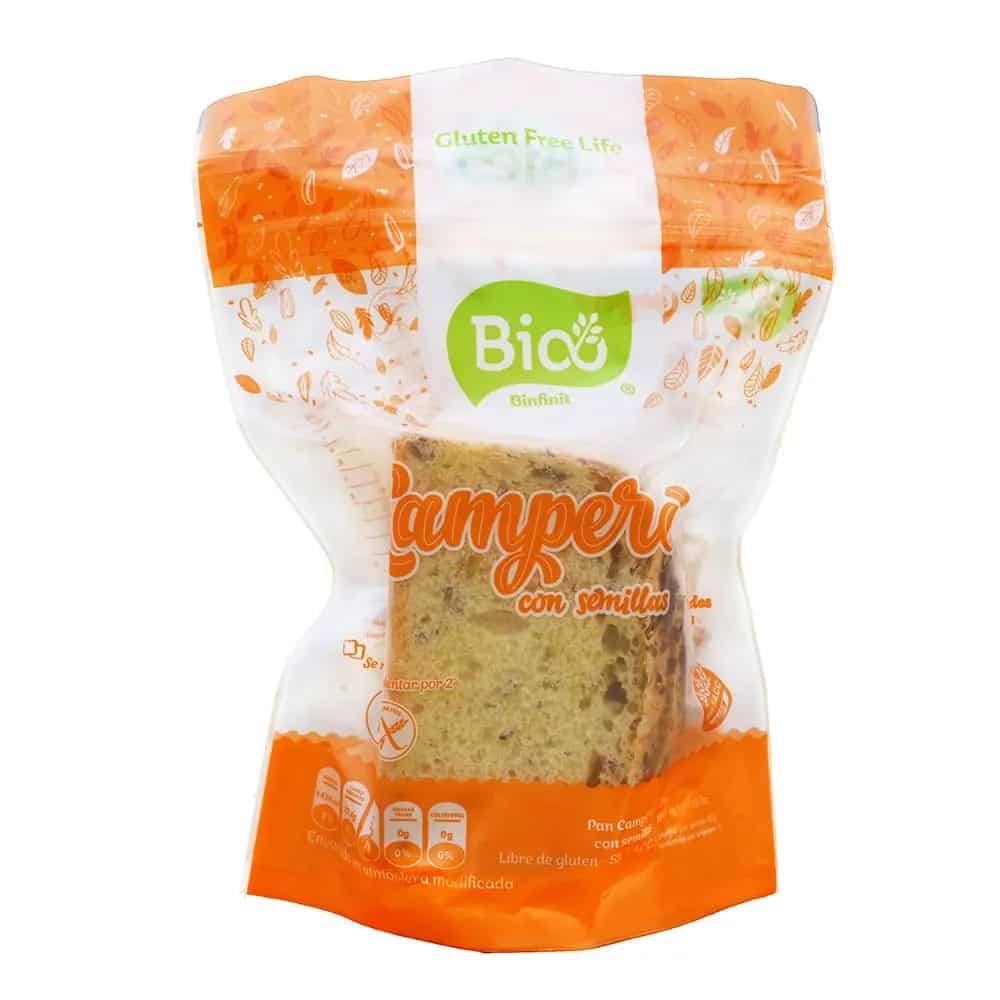 PAN CAMPERO SEMILLAS SIN TACC SIN LECHE 190GR BINFINIT