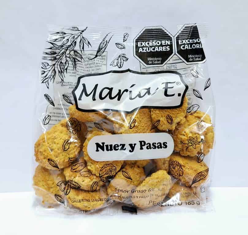 GALLETITAS NUEZ Y PASAS SIN AZUCAR 185GR MARIA E