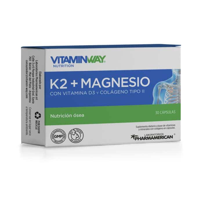 **PROMO JULIO 30%** K2 + MAGNESIO 30CAP VITAMIN WAY