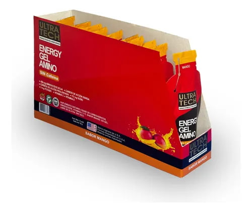 ENERGY GEL AMINO MANGO SIN CAFEINA 12U ULTRA TECH