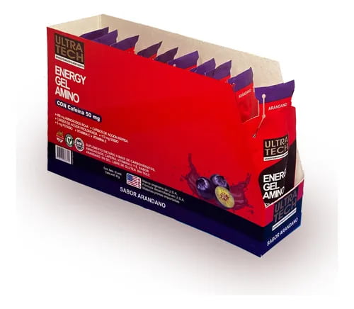 ENERGY GEL ARANDANO CON CAFEINA 12U ULTRA TECH