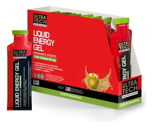 ENERGY GEL MANZANA CON CAFEINA 12U ULTRA TECH