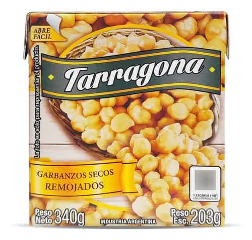 GARBANZOS SECOS REMOJADOS 203GR TARRAGONA