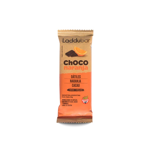 LADDUBAR CHOCO NARANJA 12X30G SRI SRI