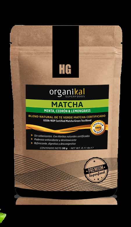 MATCHA POLVO MENTA, CEDRON Y LEMONGRASS X50GR ORGANIKAL