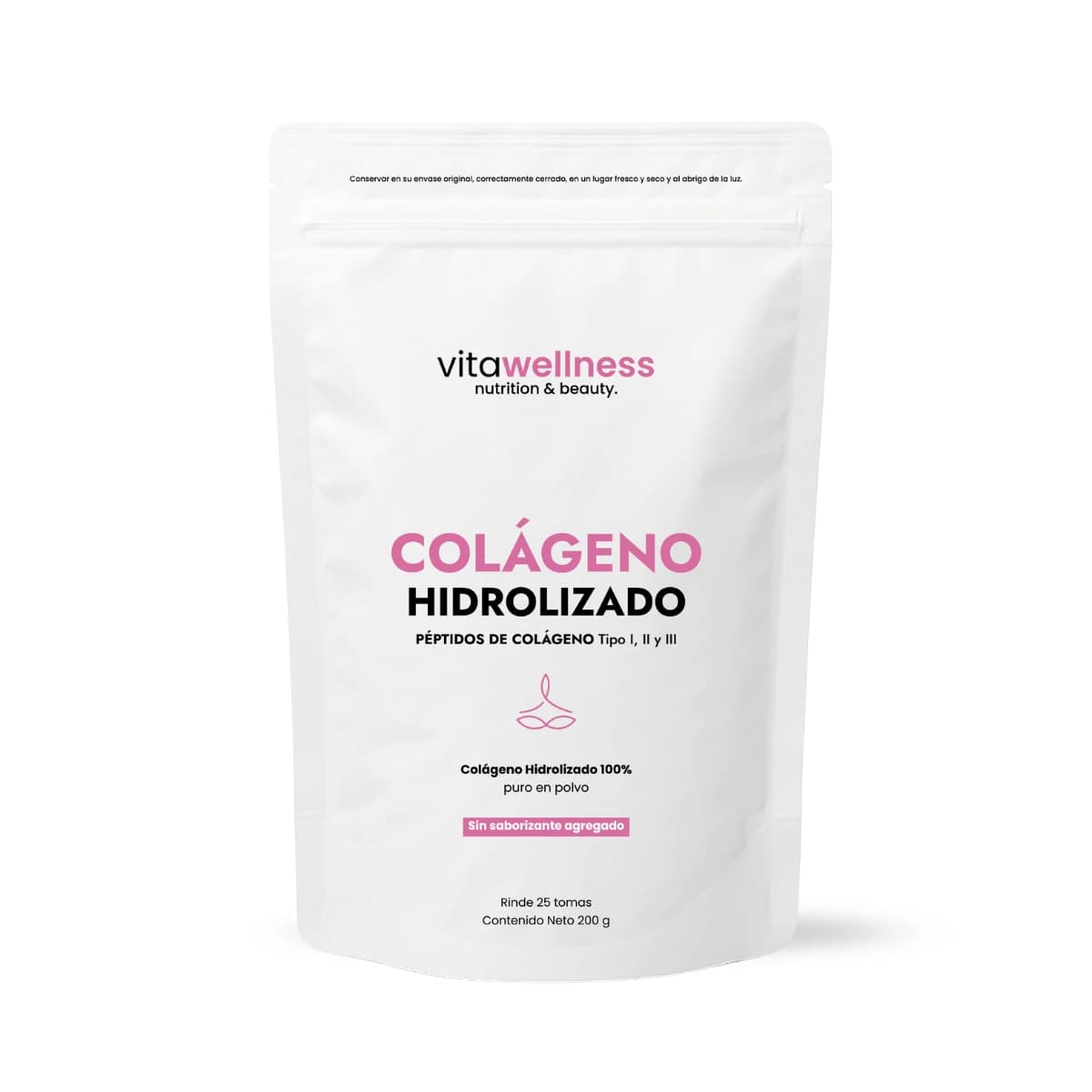 COLAGENO PEPTIDOS TIPO I, II Y III X200G SIN SABOR VITAWELLNESS