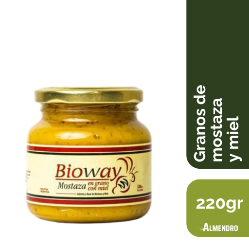 MOSTAZA CON MIEL X220 VIDRIO BIOWAY