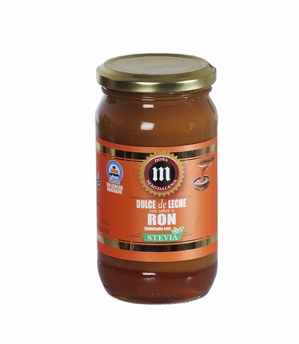 DULCE DE LECHE CON STEVIA SABOR RON X400G DOÑA MAGDALENA
