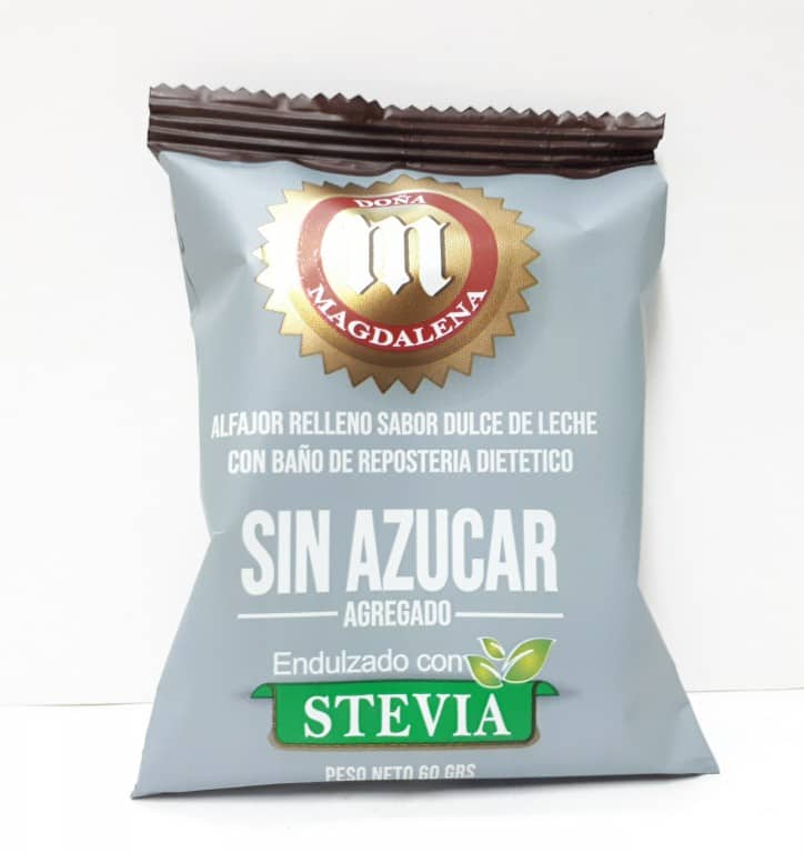 ALFAJOR DE DDL CON STEVIA NEGRO X 12U. DOÑA MAGDALENA