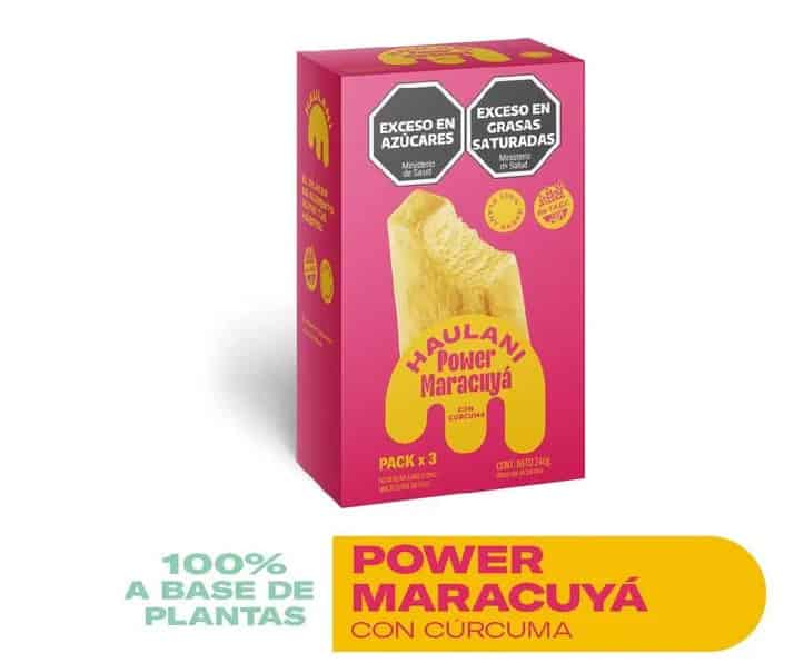 HELADO X3 PALETAS POWER MARACUYA C/CURCUMA X240G HAULANI